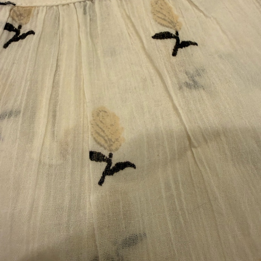 LOFT Rosebud Cream Relaxed Embellished Blouse - Picture 5 of 5